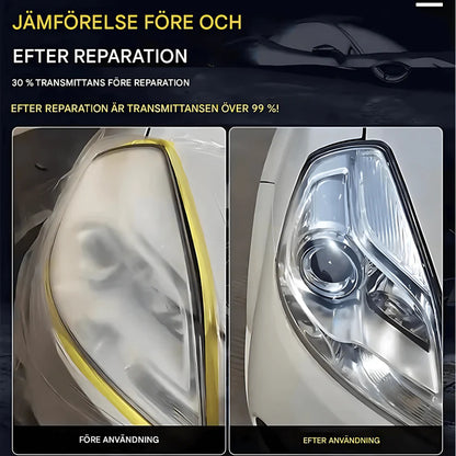 Rénovation des phares de voiture avec pâte à polir et protection UV
