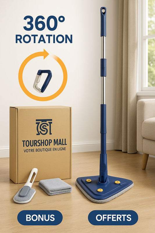 Balai de Nettoyage Réglable Rotative à 360°